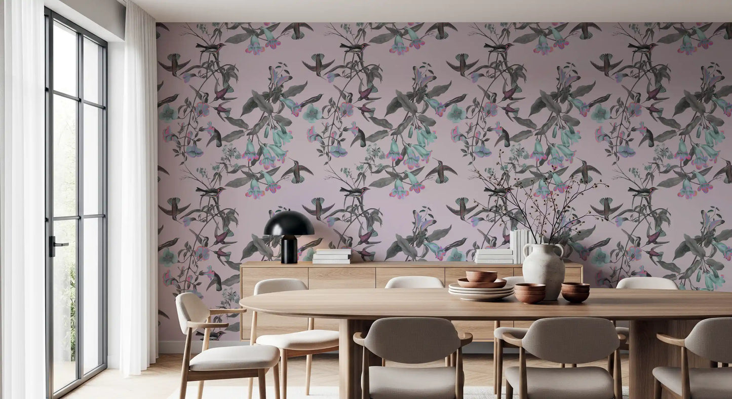 Aviario de colores pastel encantados Wallpaper⁠