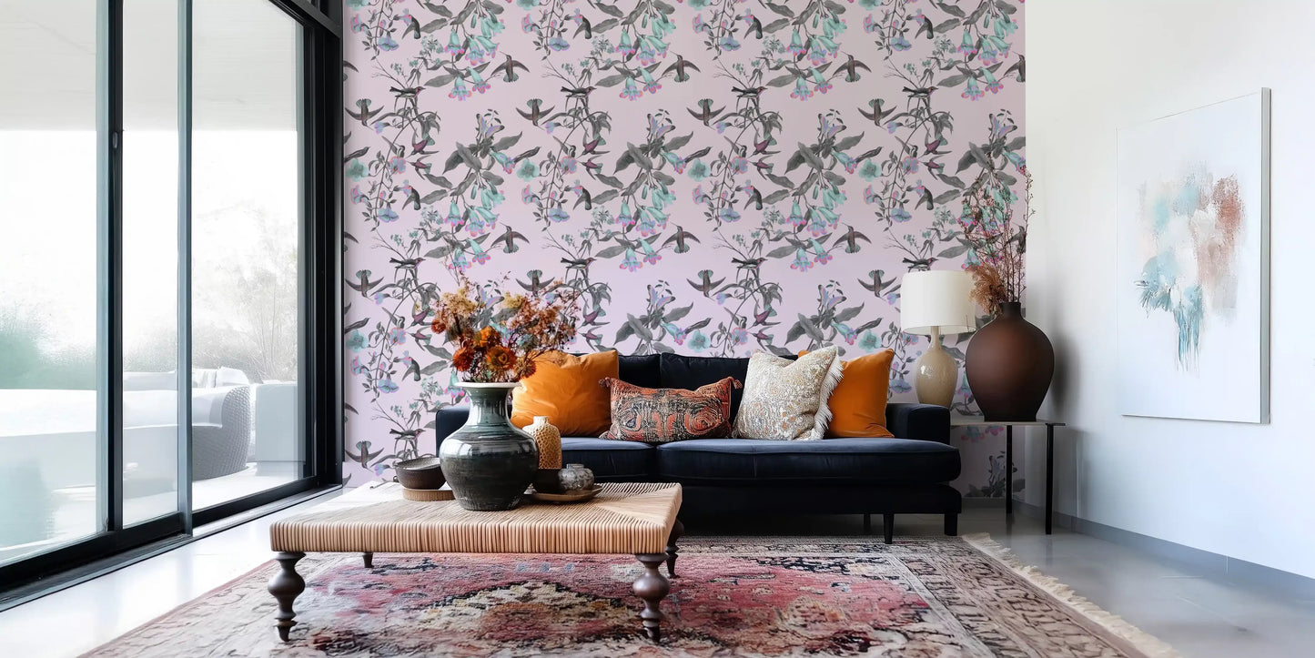Aviario de colores pastel encantados Wallpaper⁠
