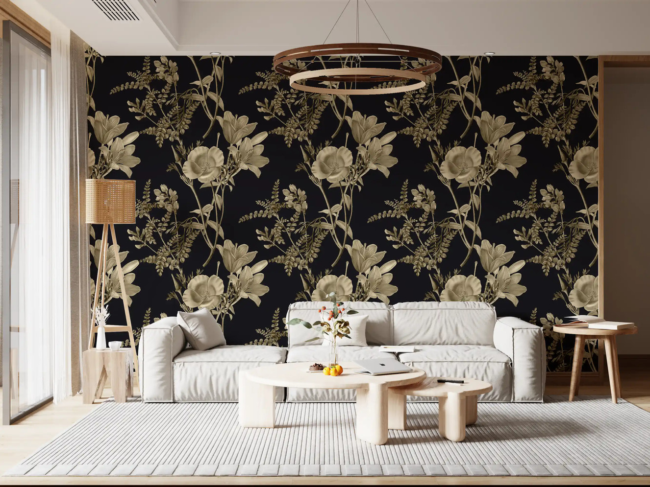 Drama botánico dorado Wallpaper⁠