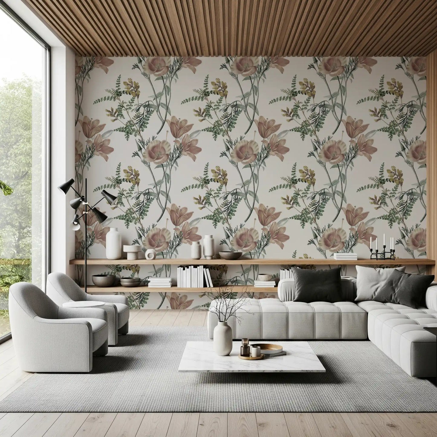 Floración de jardín tradicional Wallpaper⁠
