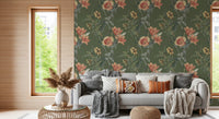 Flores tradicionales en olivo Wallpaper⁠