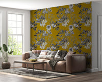 Boceto botánico de Flor de Ocre Wallpaper⁠