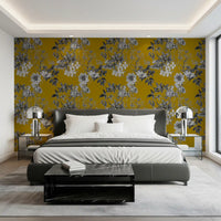 Boceto botánico de Flor de Ocre Wallpaper⁠