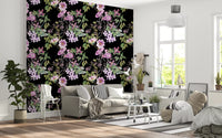 Leafy botanical wallpaper featuring Vine Embrace floral movement