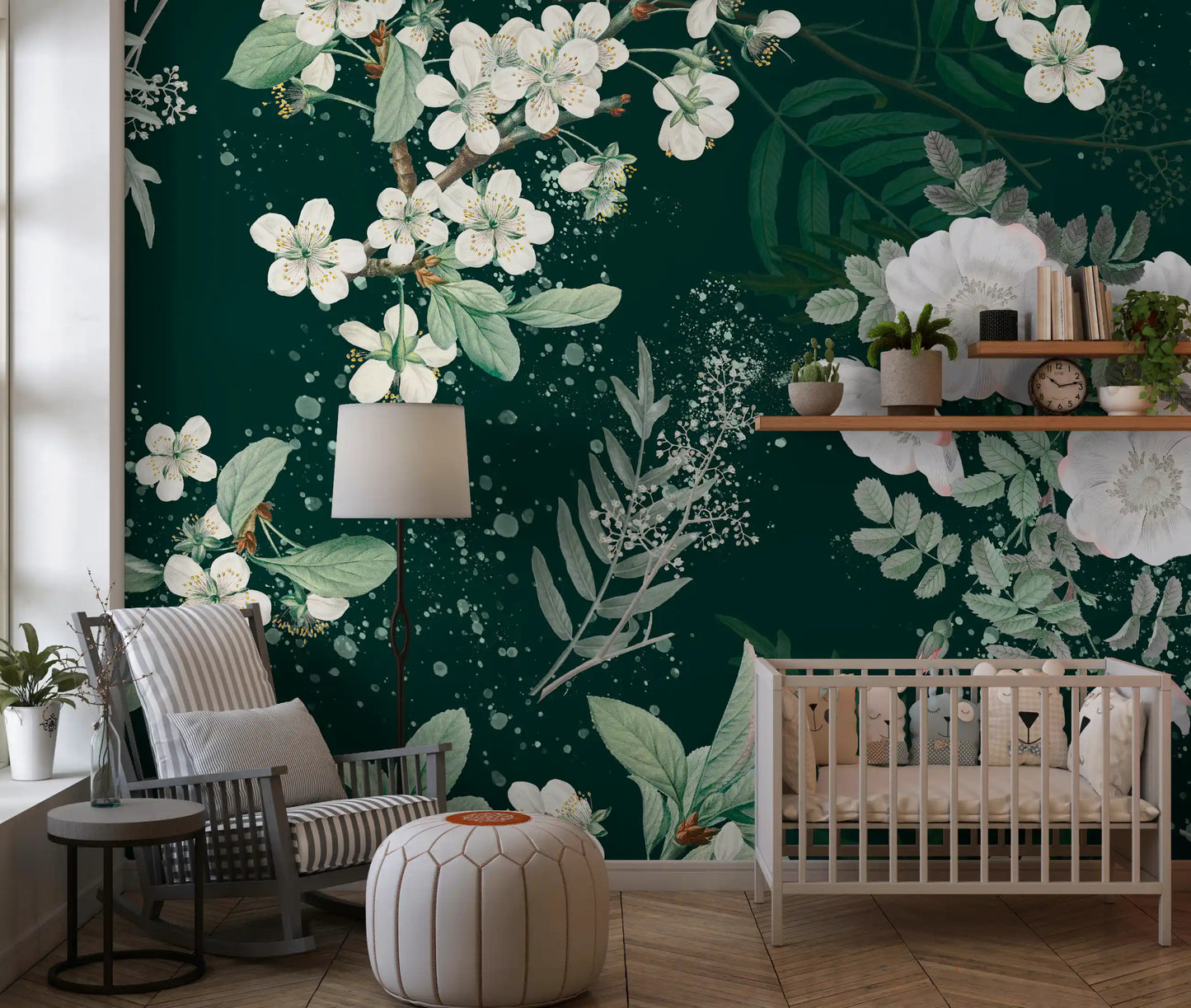 Elegancia de la floración del bosque Wall Mural
