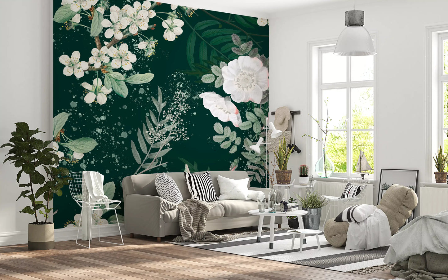 Elegancia de la floración del bosque Wall Mural