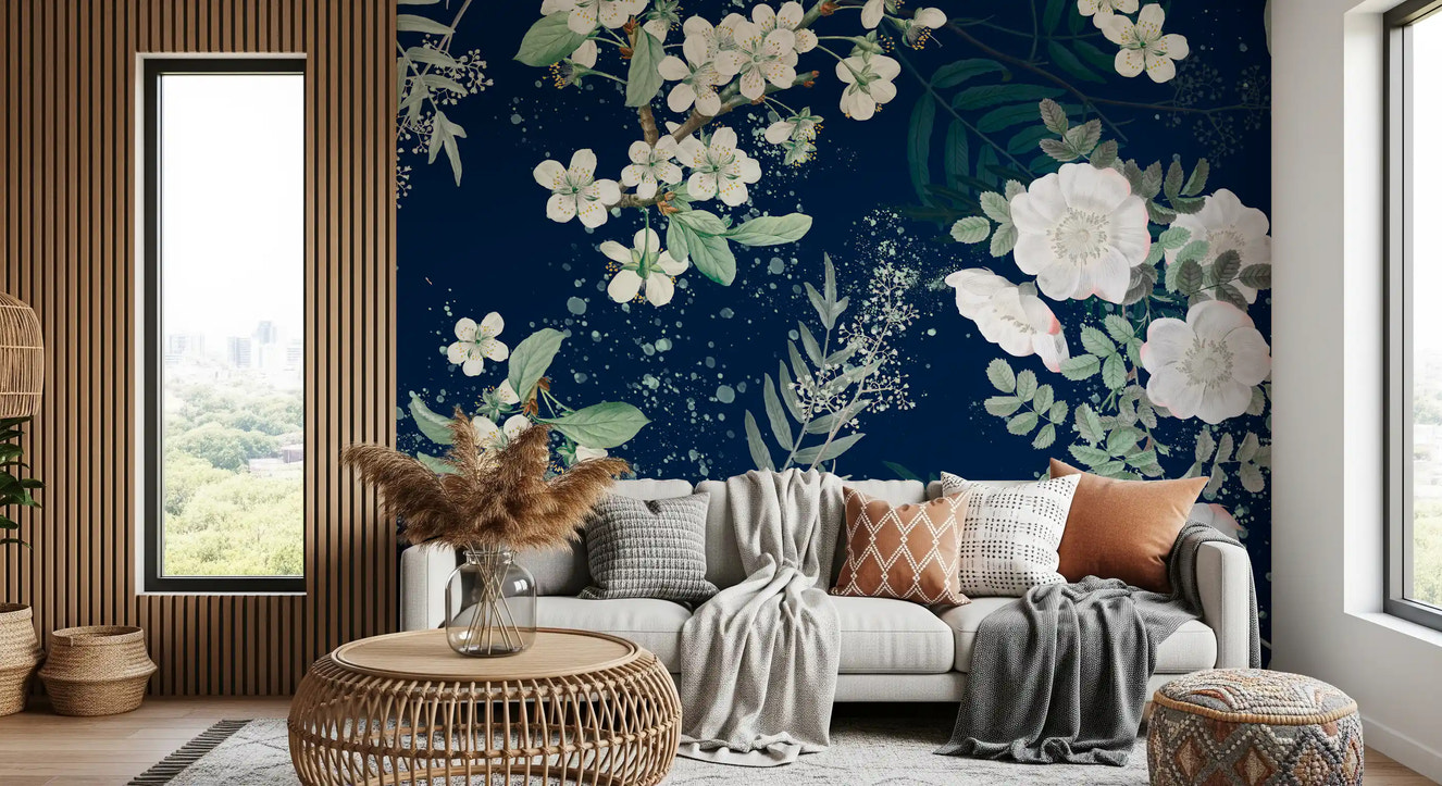 Star-lit Flower Garden Wall Mural