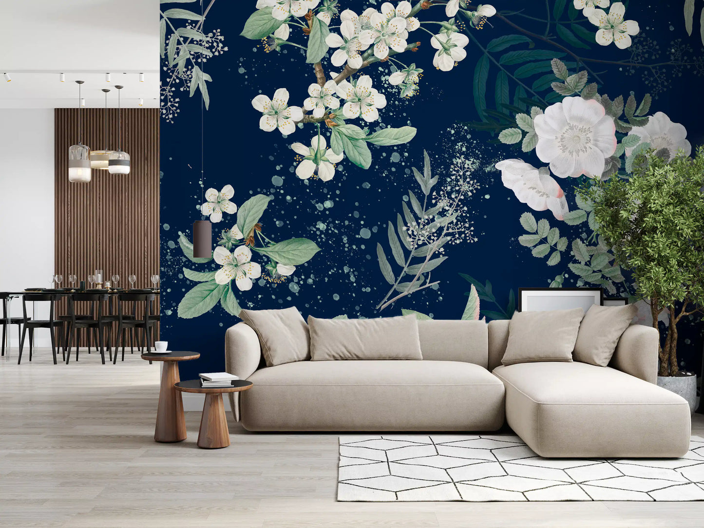 Star-lit Flower Garden Wall Mural