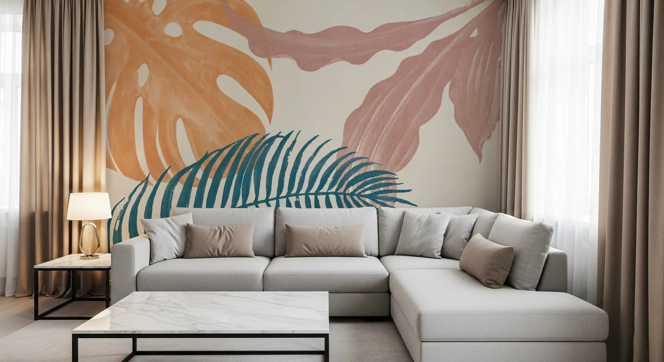 Subtle Botanical Flow Wall Mural