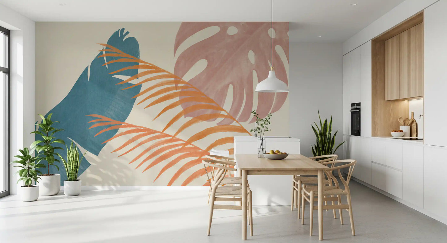 Mid-Century Foliage Flow Wall Mural