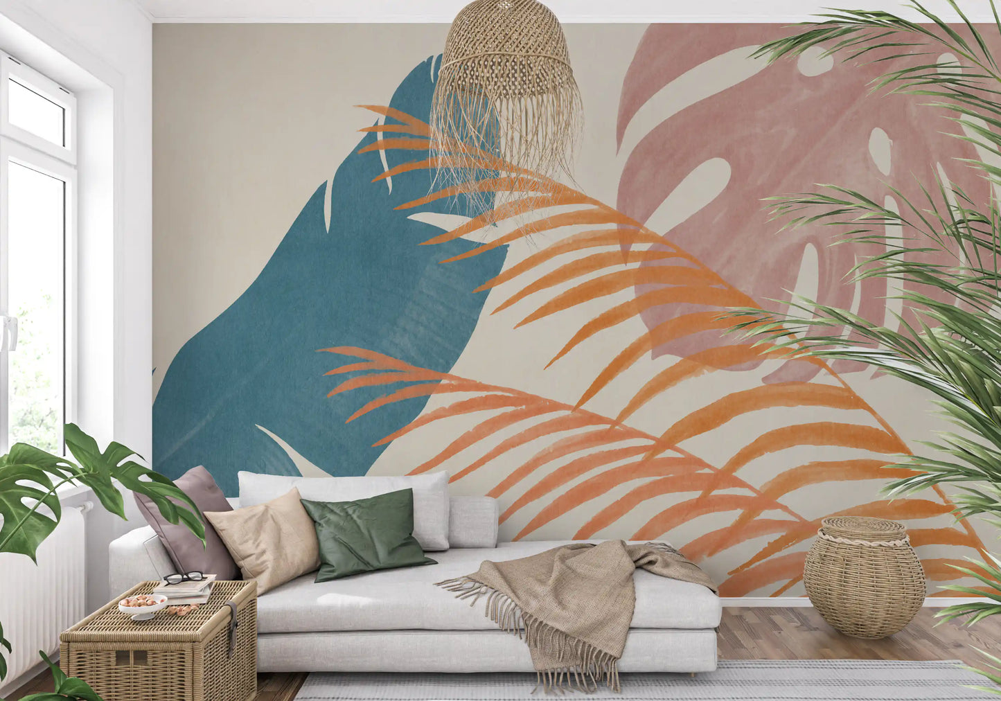 Mid-Century Foliage Flow Wall Mural