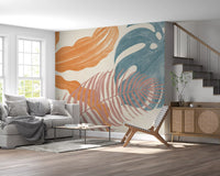 Tropical Leaves Muted Wall Mural