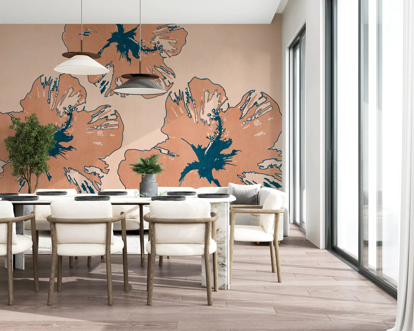 Tropical Flow Summary Wall Mural