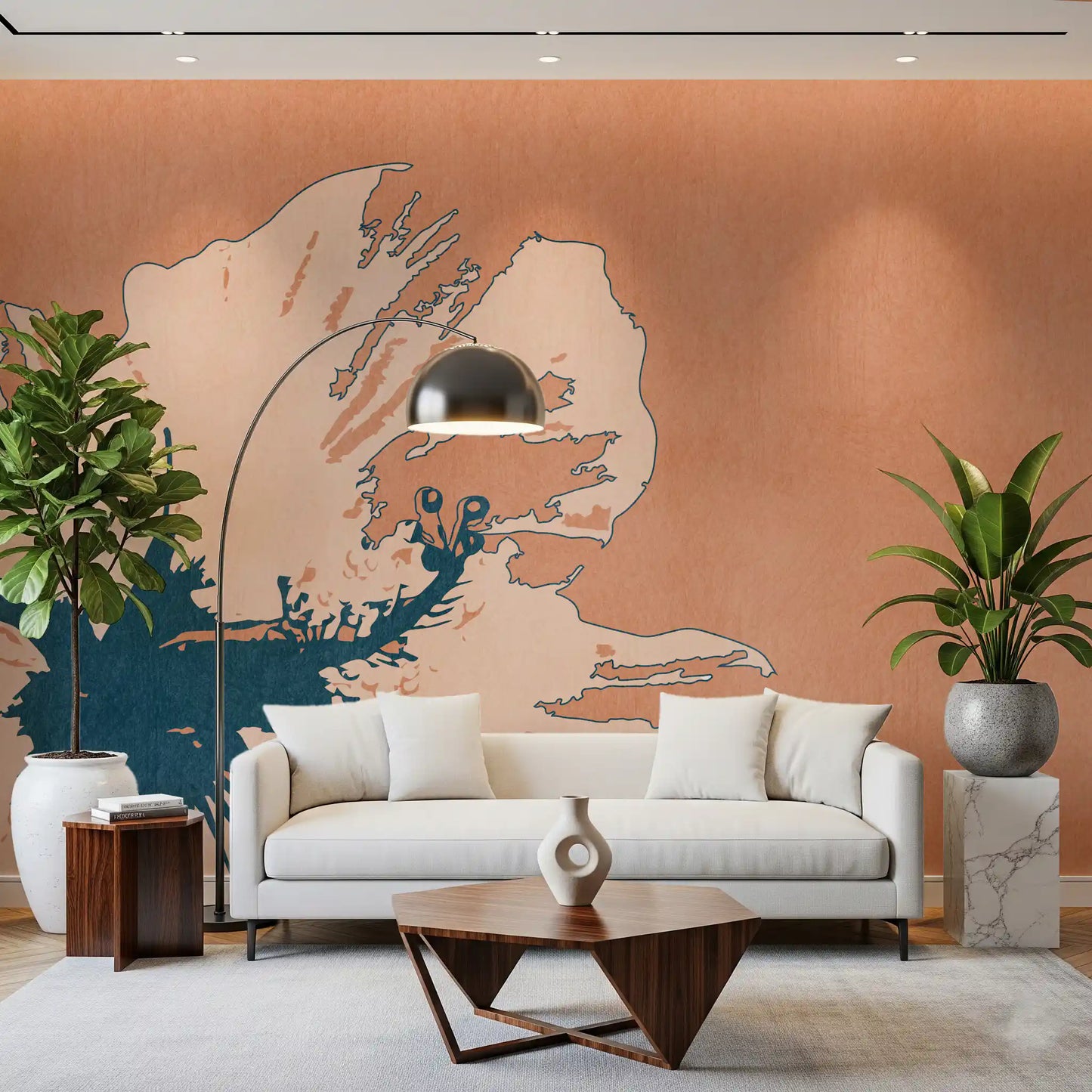 Tropical Ink Flower Wall Mural