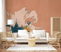 Tropical Ink Flower Wall Mural