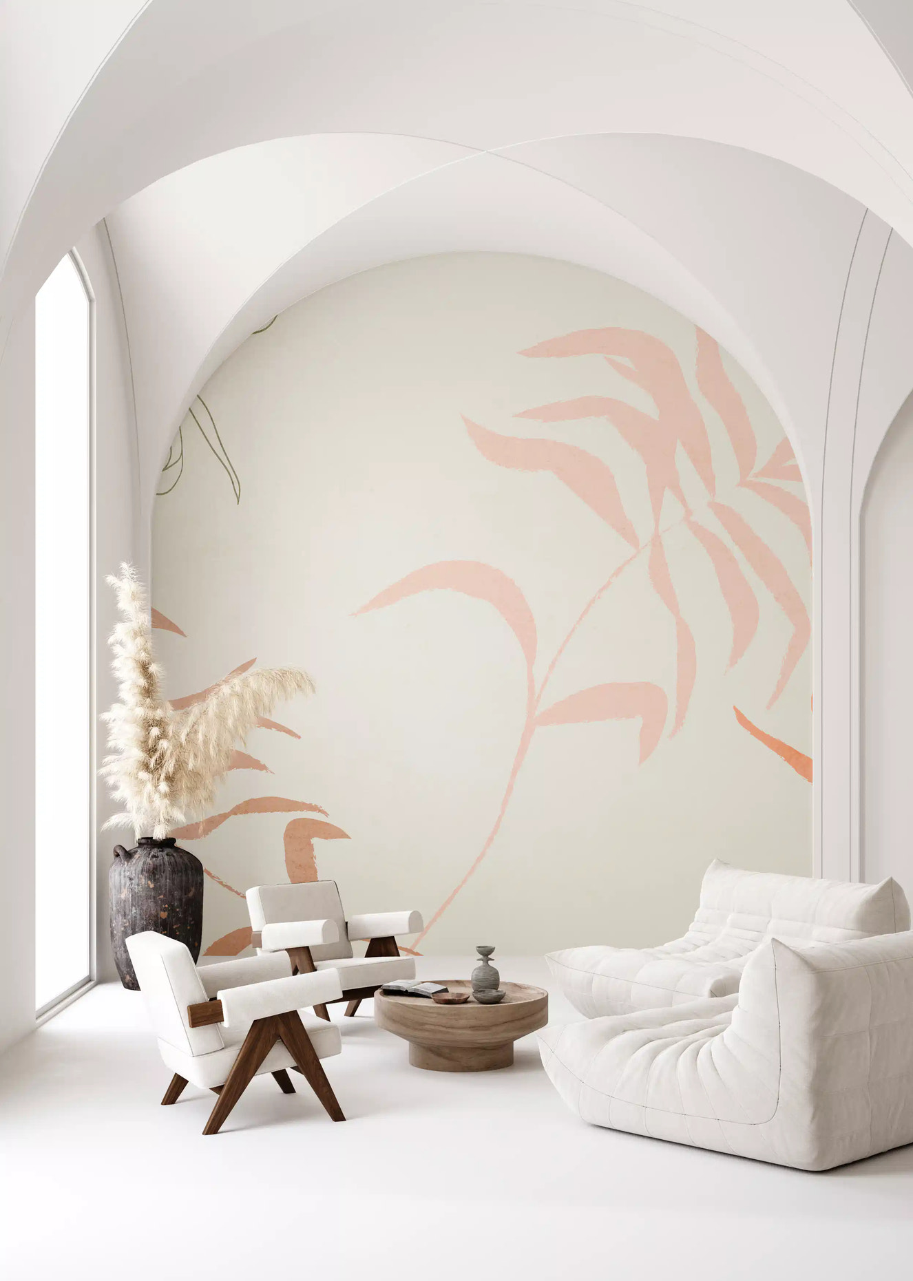 Frondas etéreas Wall Mural