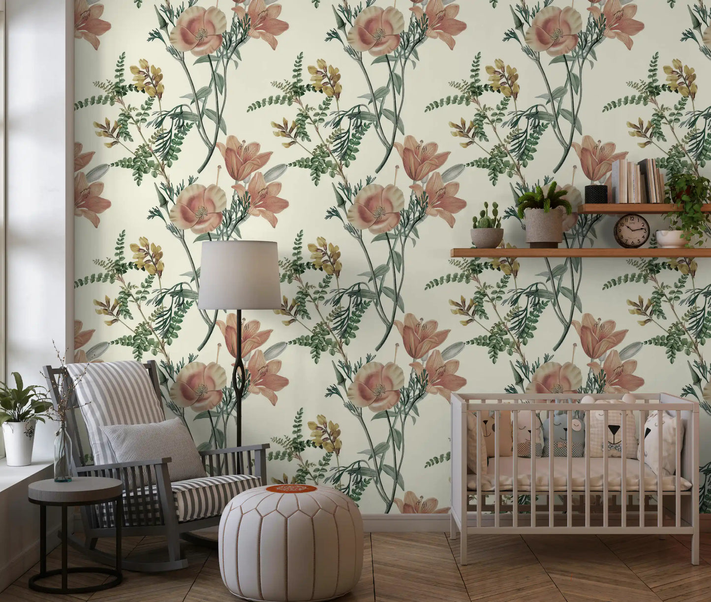 Vintage Botanical Flower Wallpaper