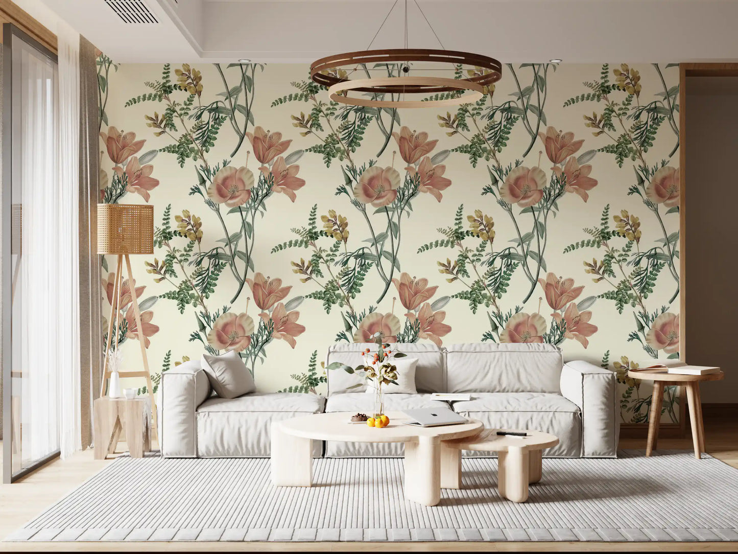 Vintage Botanical Flower Wallpaper