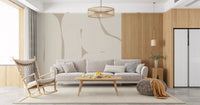 Office wall Smooth Flow mural minimal beige design style