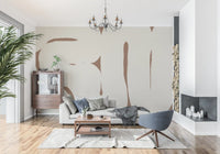 Organic Embrace mural showing flowing curves and soft tones