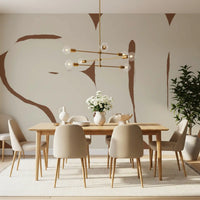 Modern neutral wall mural Organic Embrace curved shapes
