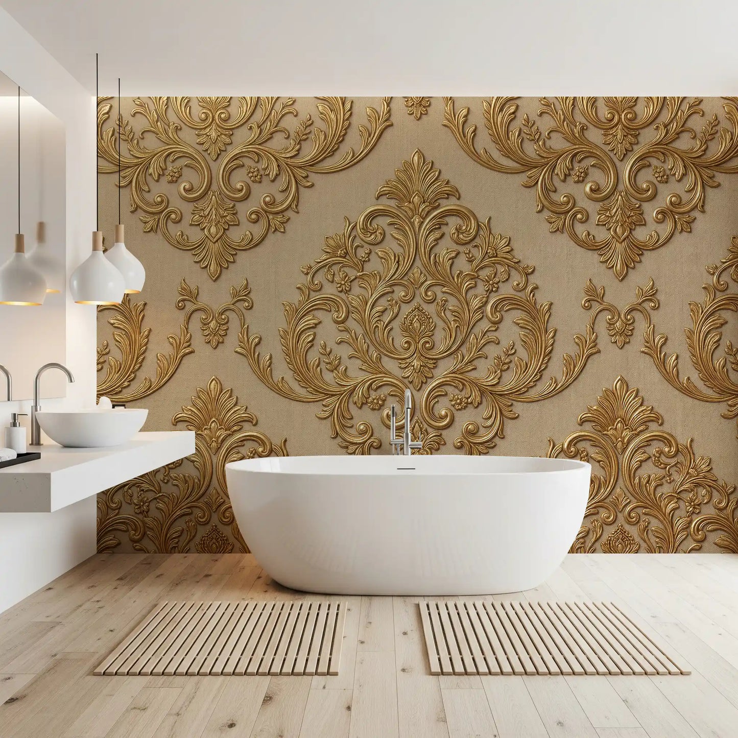 Gilded Grandeur Pattern Wall Mural