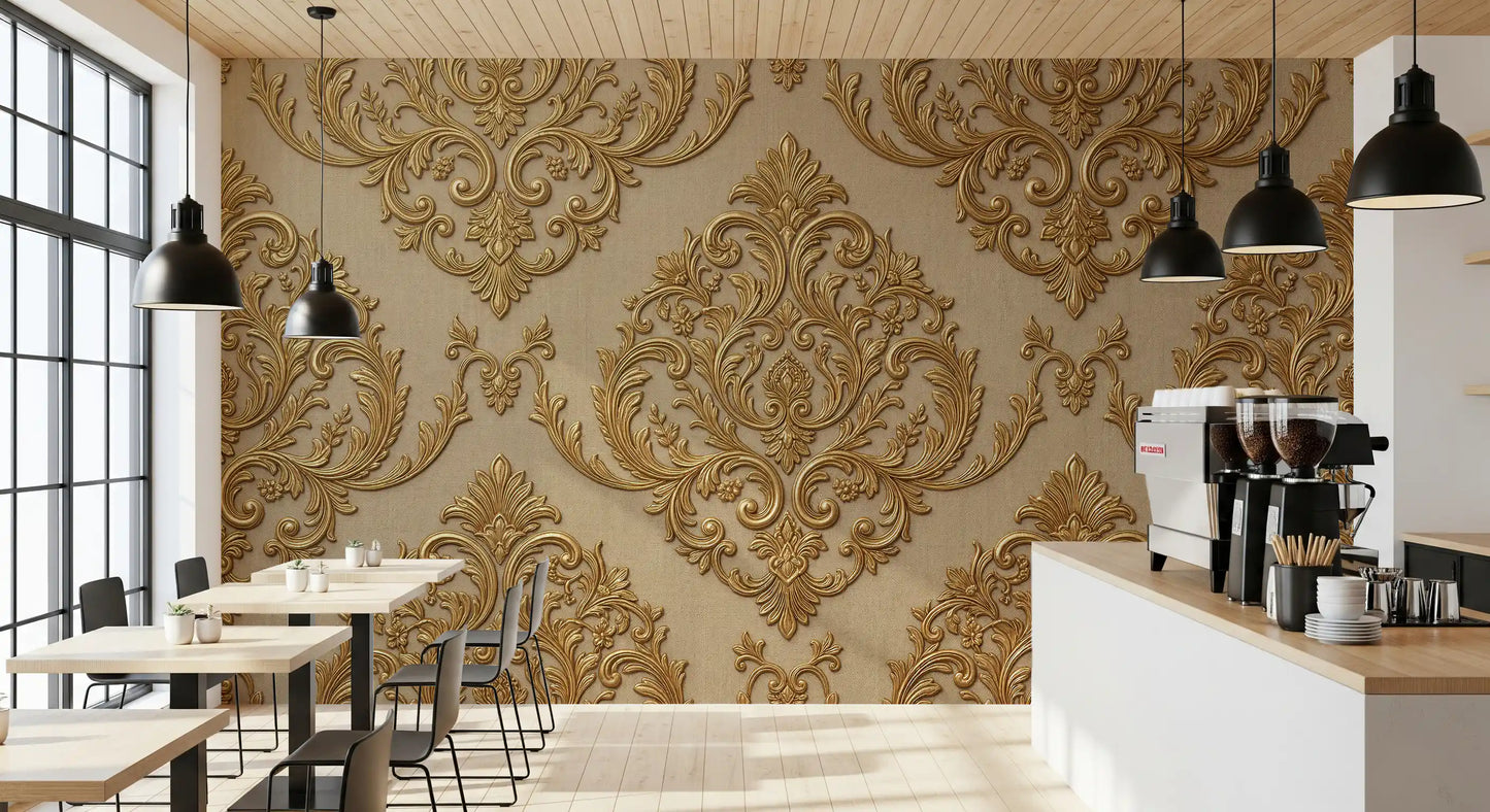 Gilded Grandeur Pattern Wall Mural