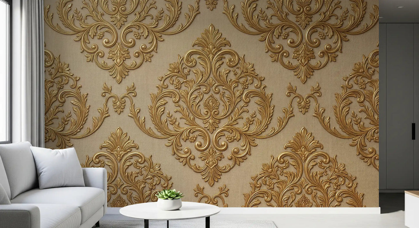 Gilded Grandeur Pattern Wall Mural