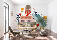 Study room niche carrying So Little Time wall mural quote artwork