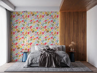 Multicolour stones layout on Pebble Palette wallpaper print