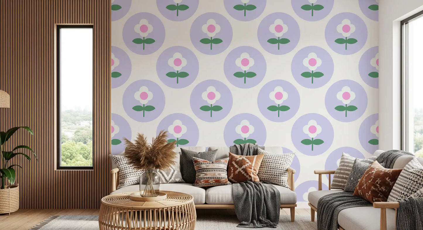White petals and pastel base shaping Soft Lavender Bloom wallpaper
