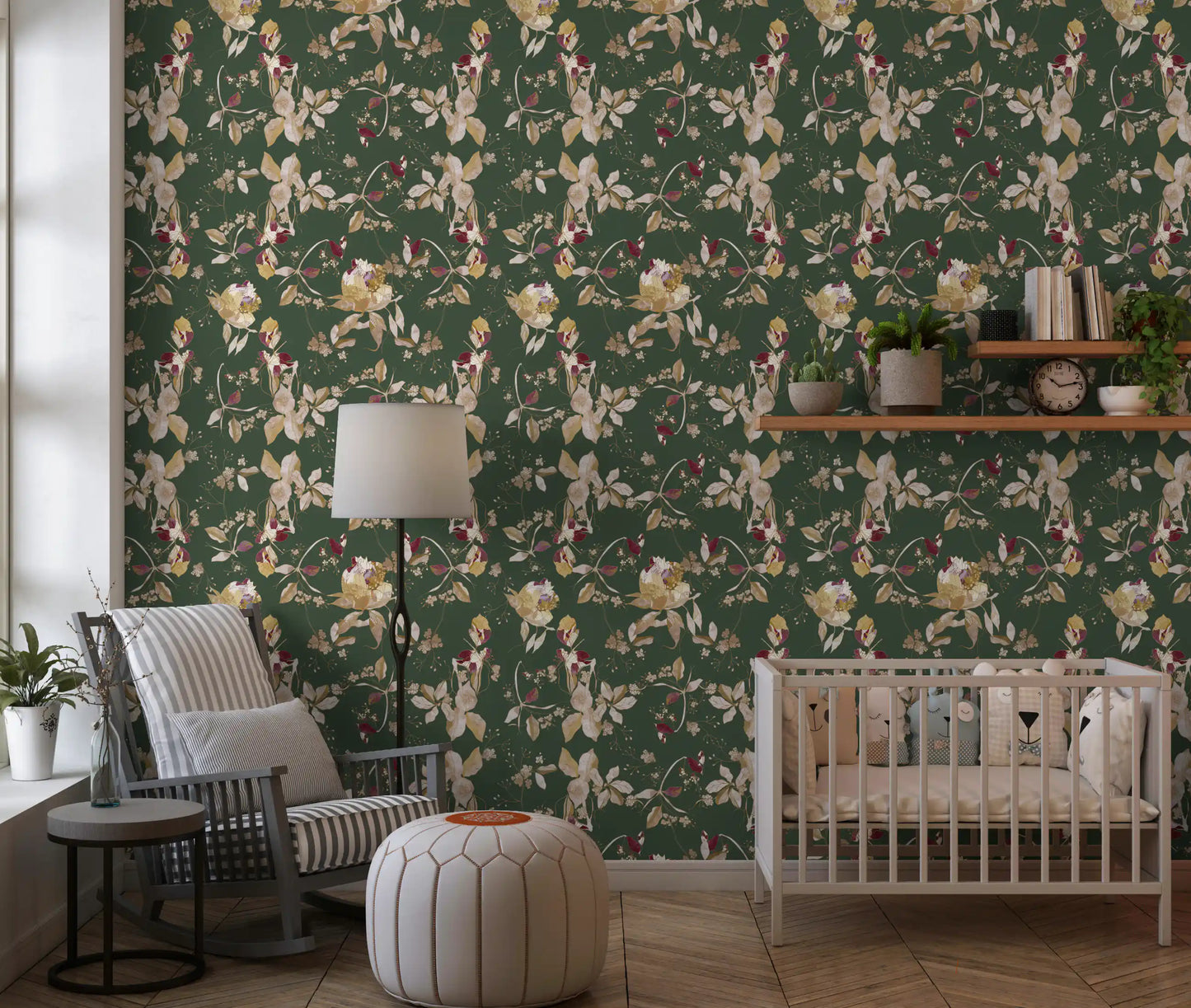Antique Cream Botanical Wallpaper⁠