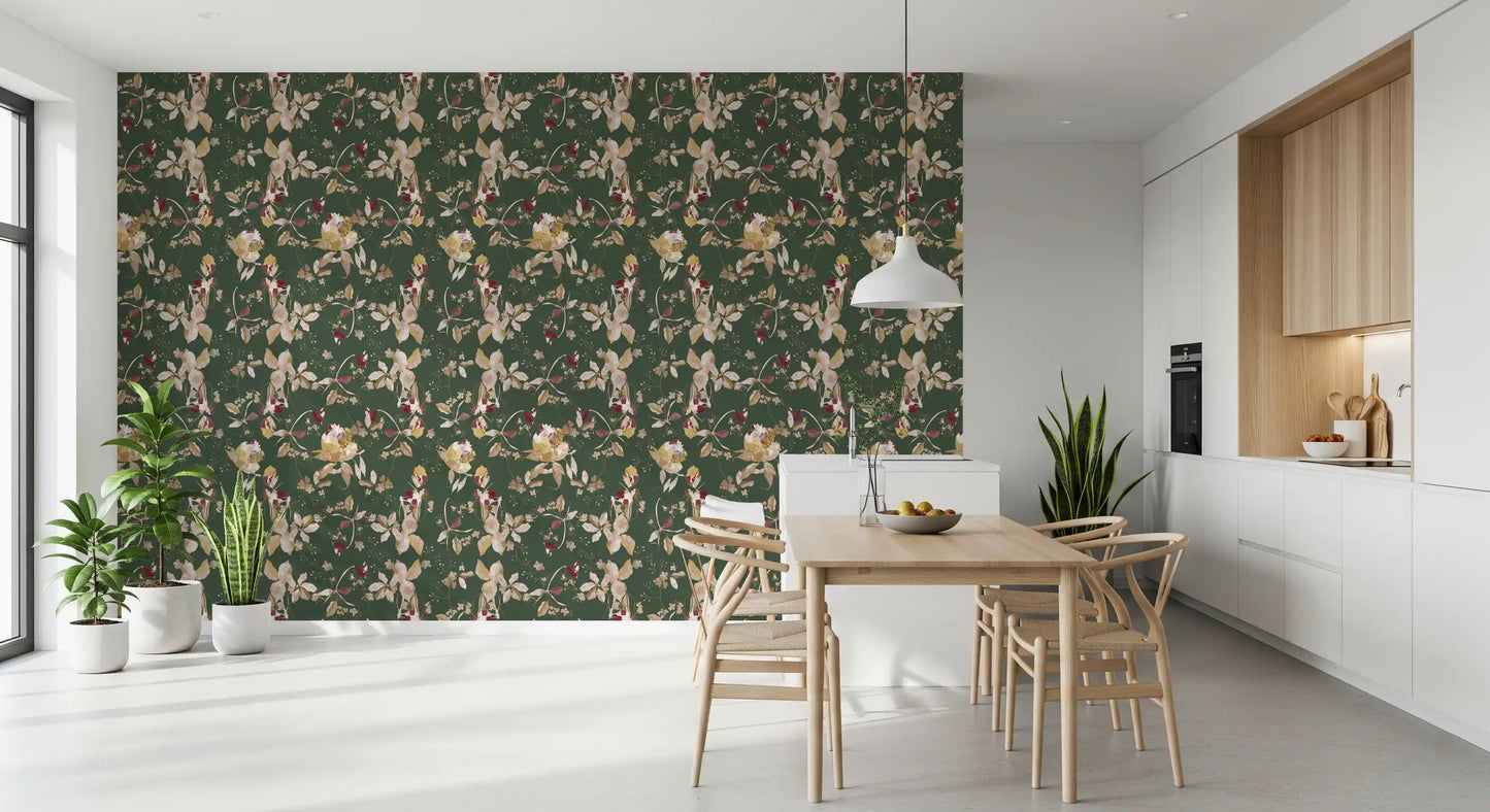 Antique Cream Botanical Wallpaper⁠