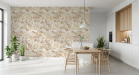 Pink shading sits inside each peony bloom on this Blush Neutral wallpaper.