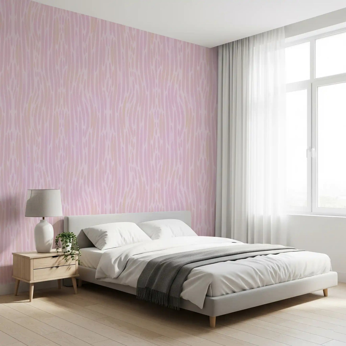Ethereal Blush Strokes watercolor pink Wallpaper⁠