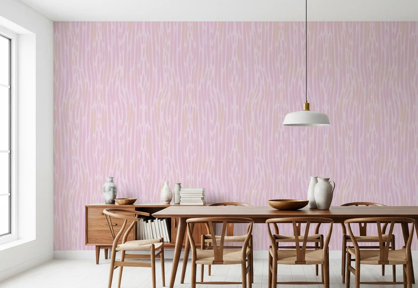 Ethereal Blush Strokes watercolor pink Wallpaper⁠