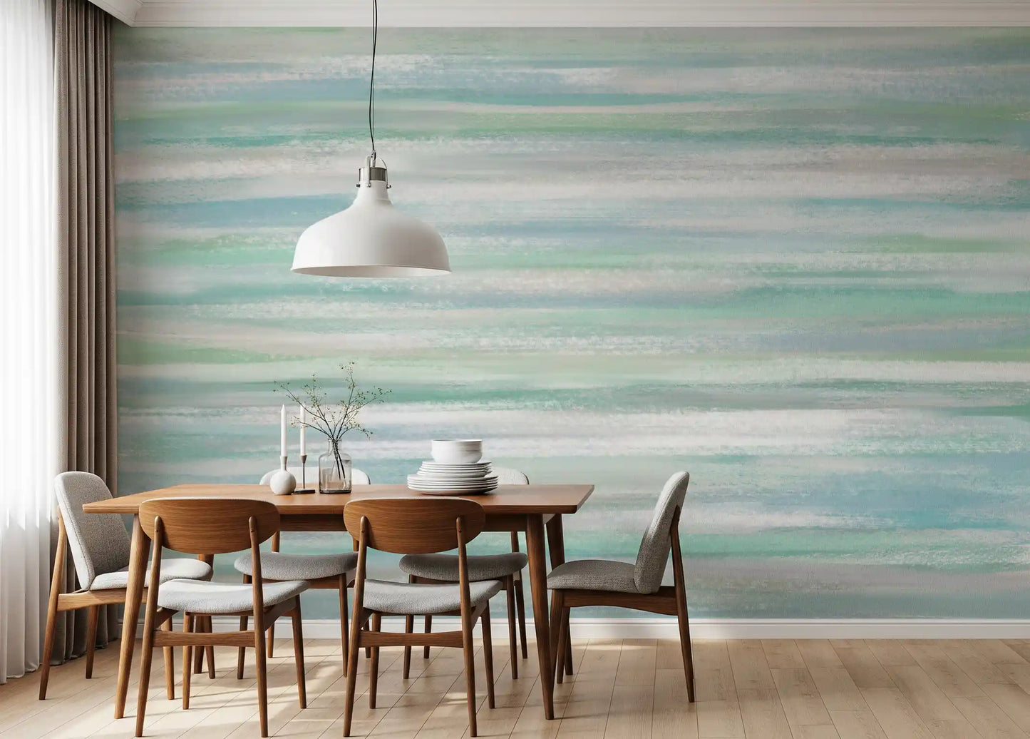 Serene Water Hues Wall Mural