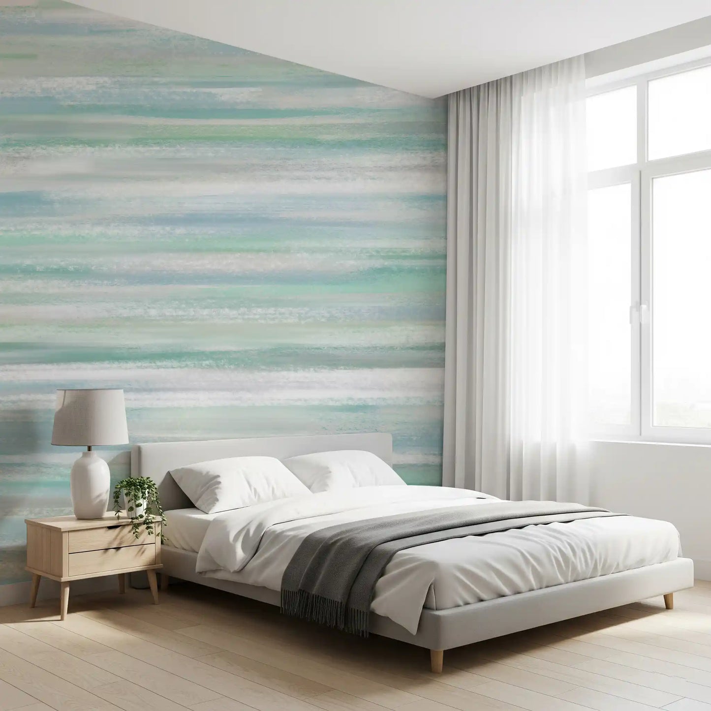 Serene Water Hues Wall Mural