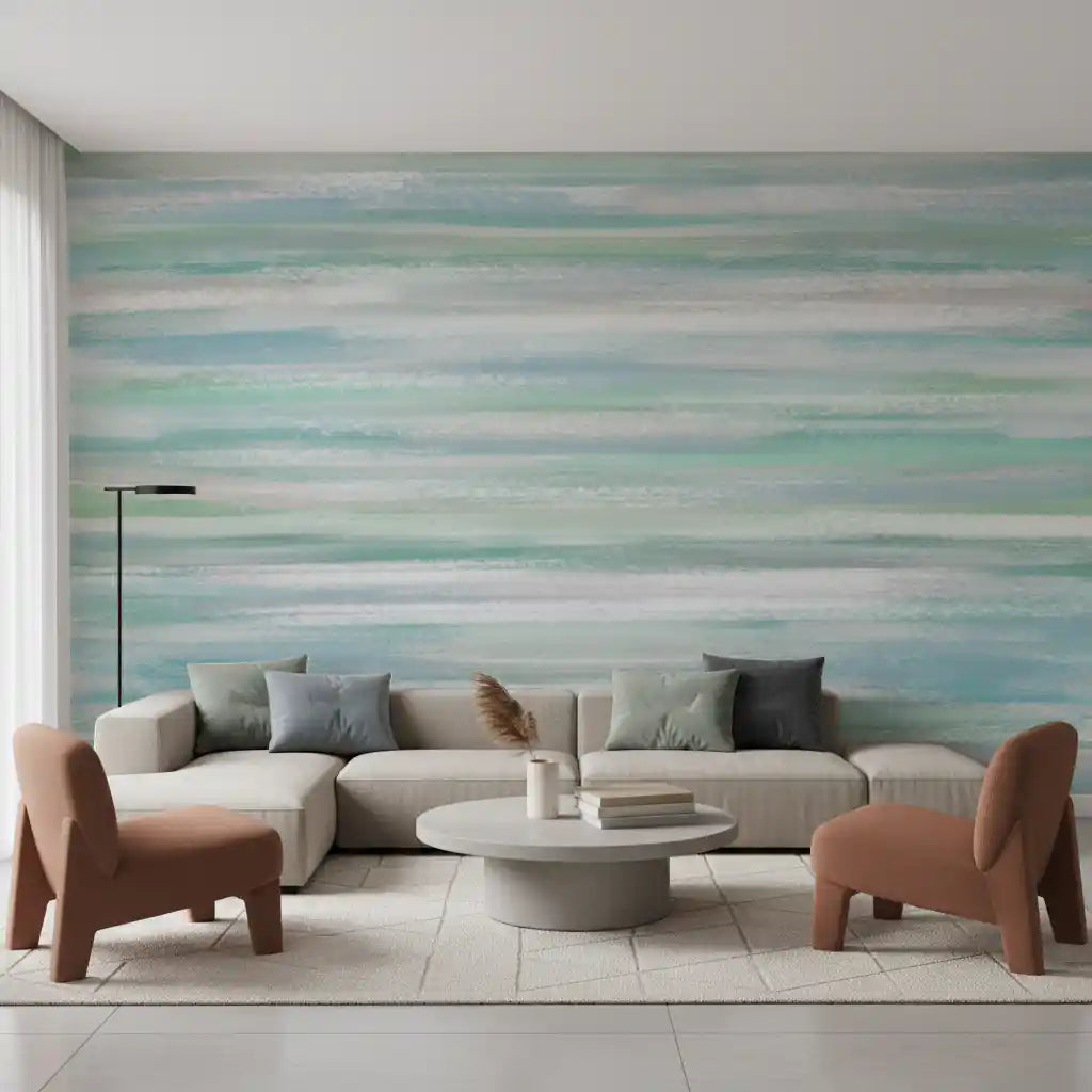 Serene Water Hues Wall Mural
