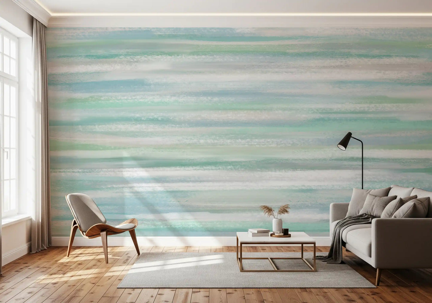Serene Water Hues Wall Mural