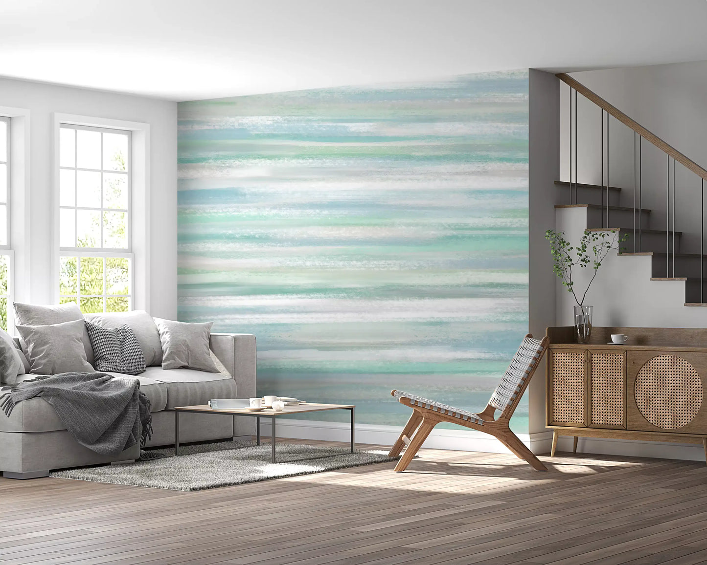 Serene Water Hues Wall Mural