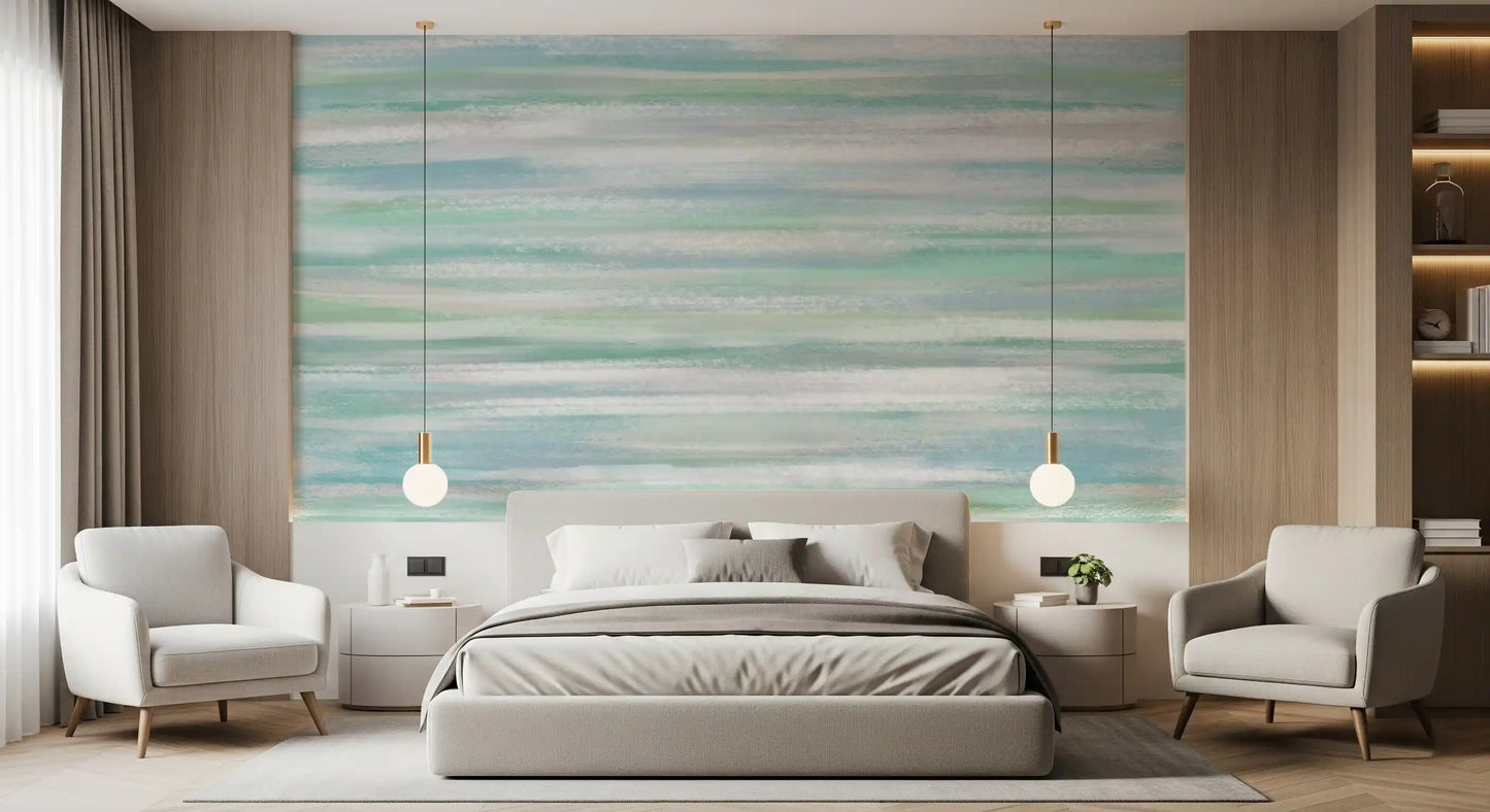 Serene Water Hues Wall Mural