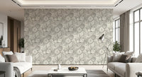 Boho Seashell & Coral Gray Wallpaper⁠