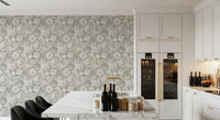 Boho Seashell & Coral Gray Wallpaper⁠