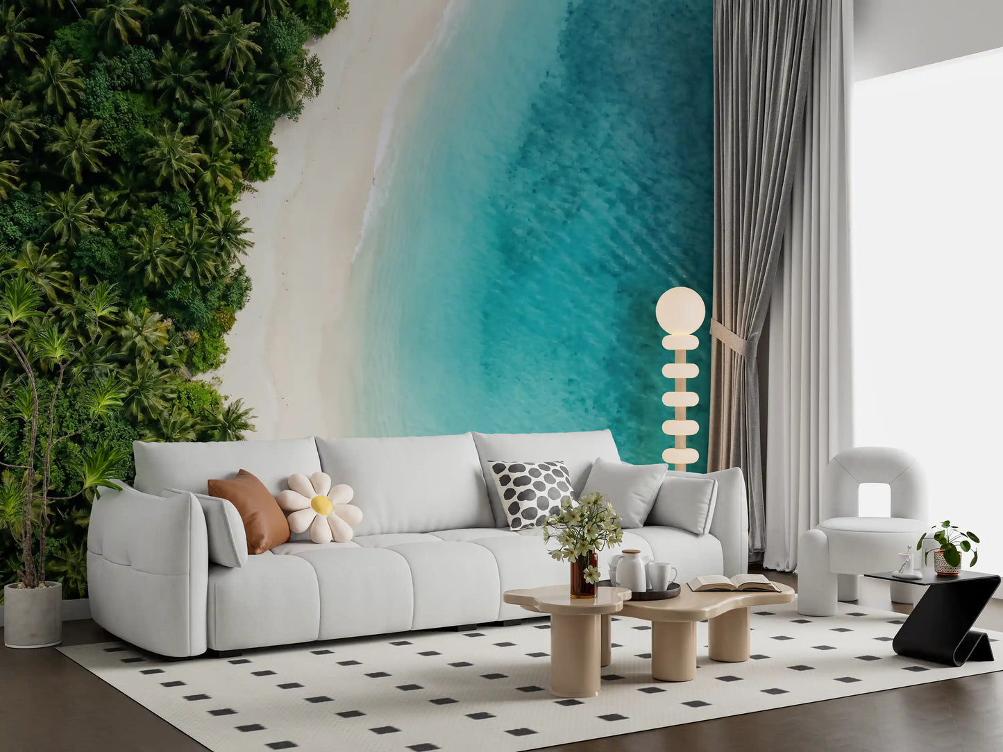 Tropical Shoreline  Wall Mural