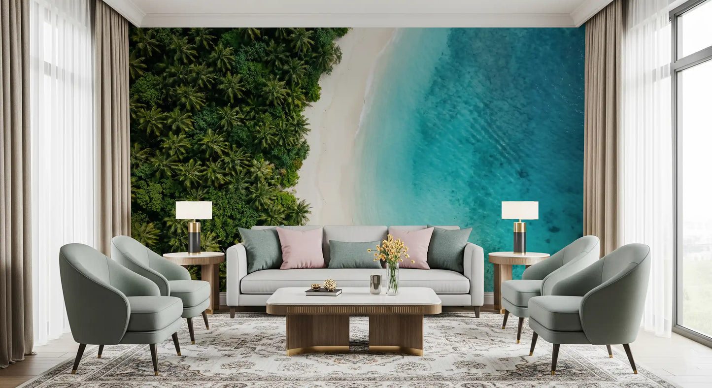 Tropical Shoreline  Wall Mural