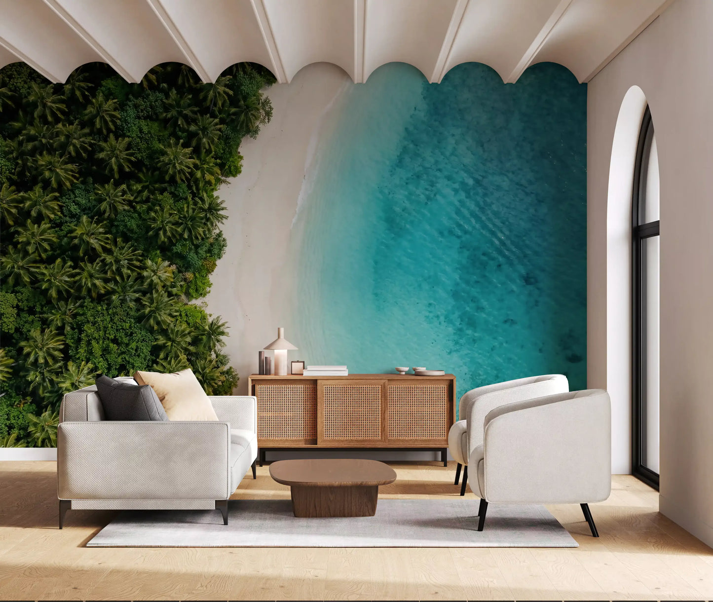 Tropical Shoreline  Wall Mural