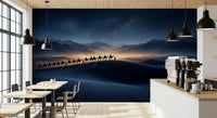 Café and Restaurant paired with Desert Odyssey starry sky wall mural