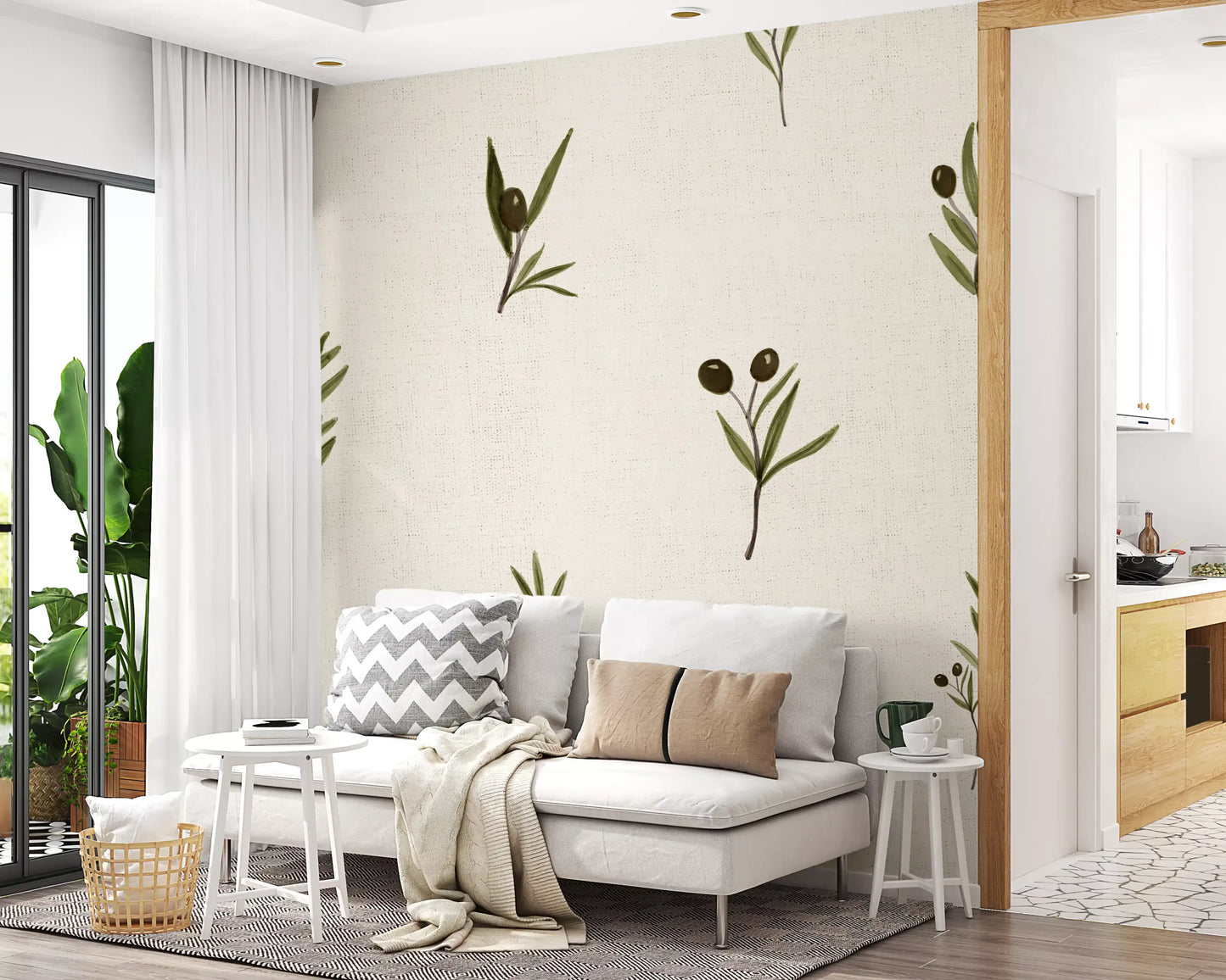 Textured fabric style background visible throughout the Canvas wallpaper layout