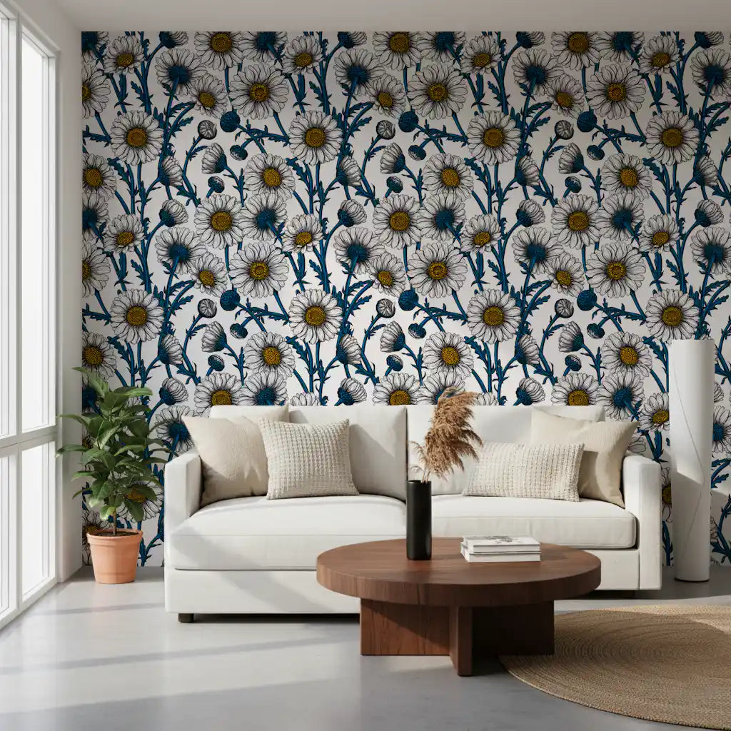 Daisies on white Wallpaper⁠